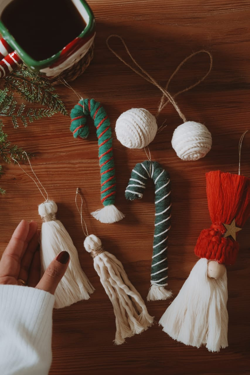 Holly Set Christmas Ornaments